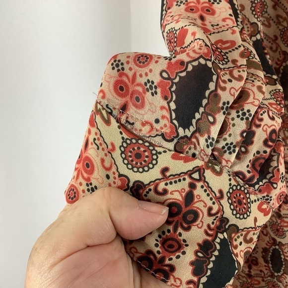 Amir Slama Floral Silk Blouse with Tie Front AS IS - Picture 7 of 7